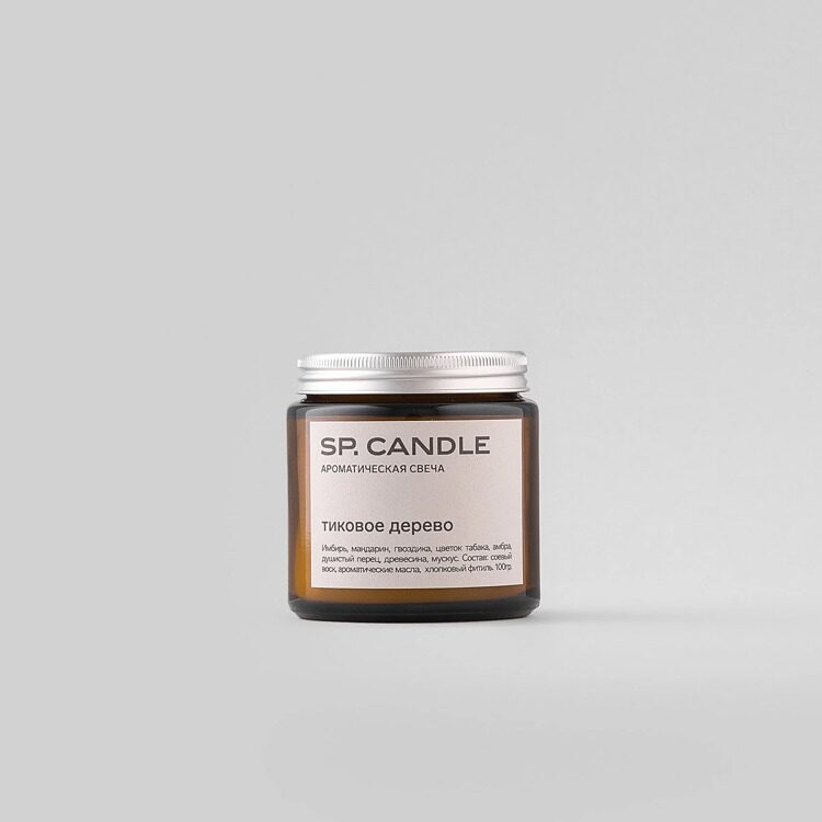 SP Candle Свеча "Тиковое дерево" 100 г