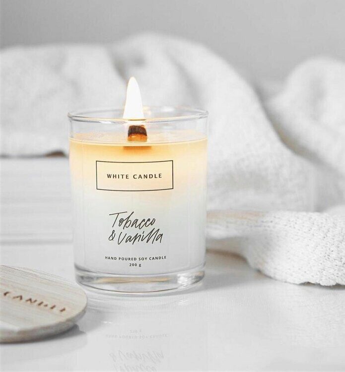 White Candle Свеча Tobacco & Vanilla 200 мл